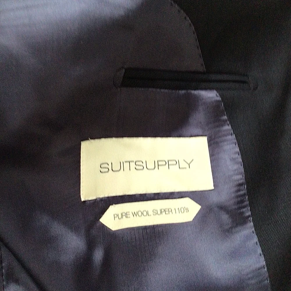 Suitsupply x Vitale Barberis Canonico Navy Wool Super 110's Blazer 38S